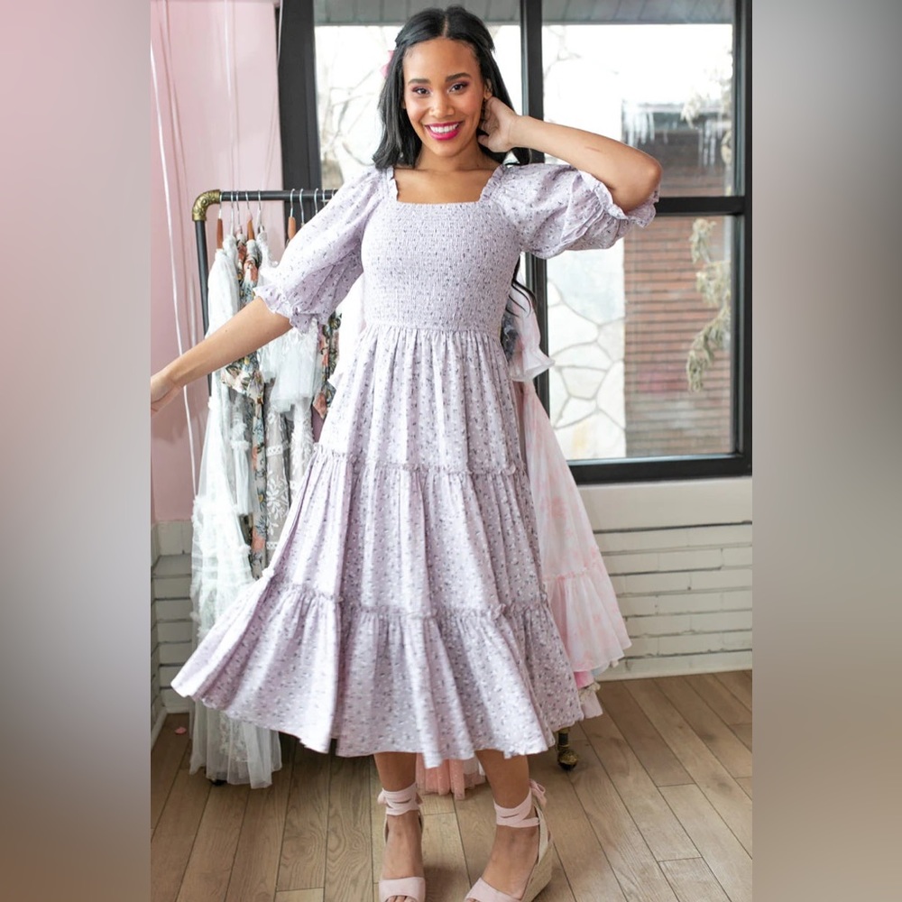 Ivy City Co Madeline Dress- Purple